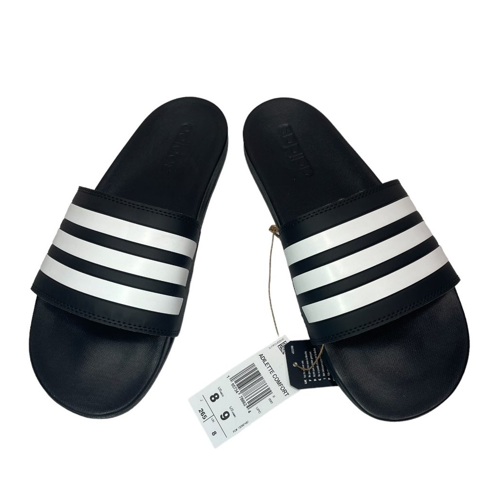 Adidas Adilette Comfort Black Sandals Men's Sandal GZ5891 UK Shoe Size 8